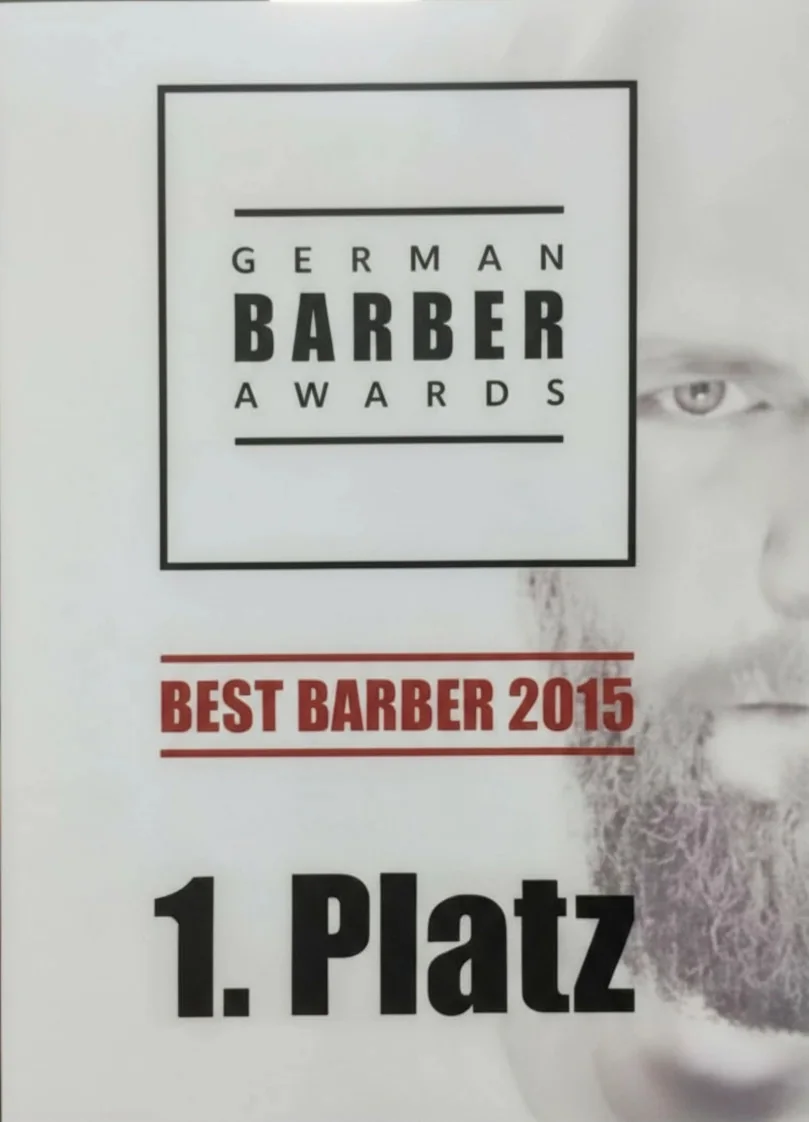 Best Barber Germany 2015 Award Plaque