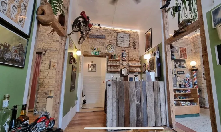 Sailer's Barbershop professional barber station with traditional equipment